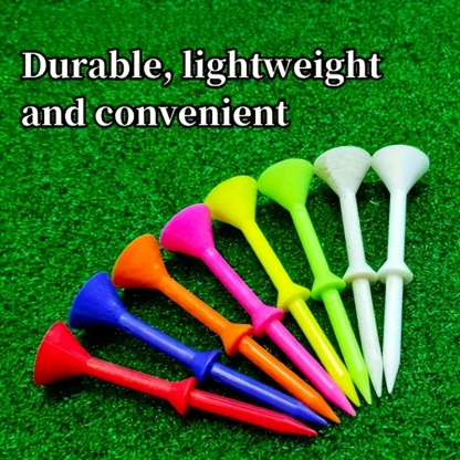 Golf Tees, 83mm, Mixed Rubber & Plastic, 50pcs, Multicolor Set