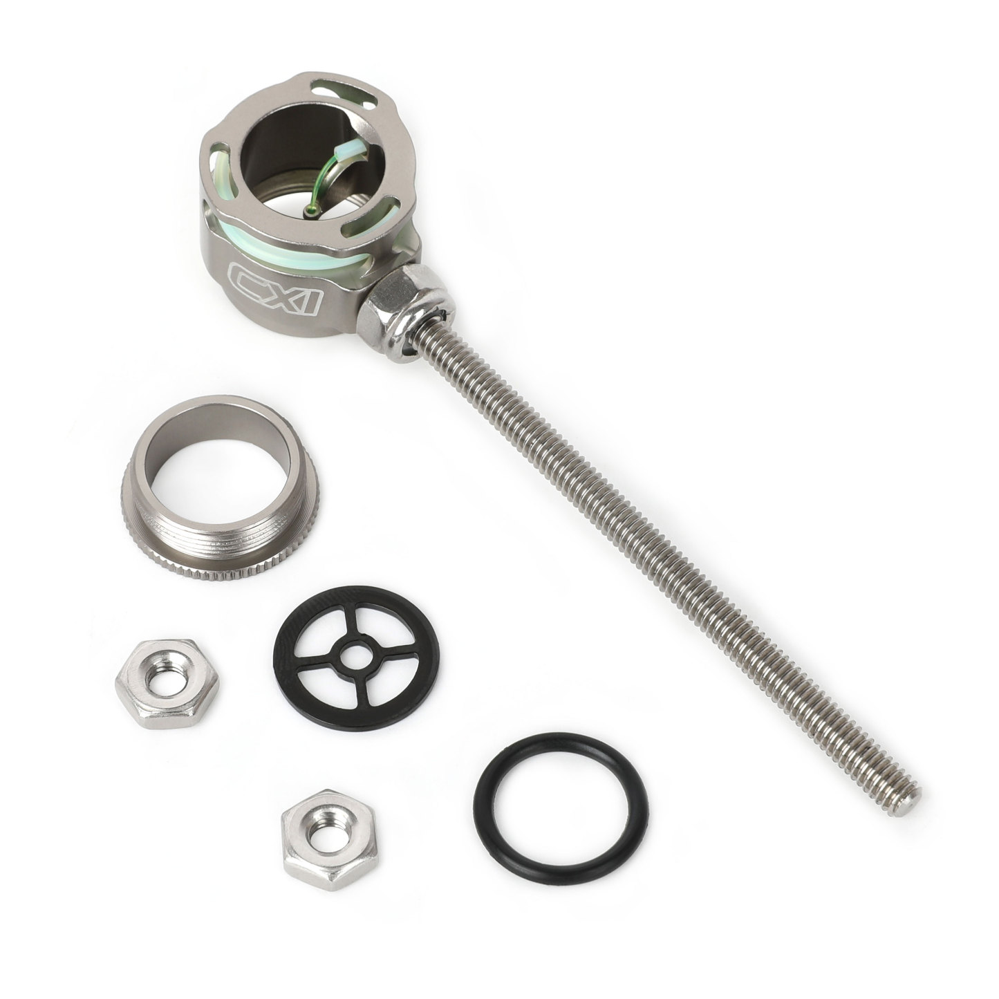 CX1 Olympic Recurve Bow Sight Aperture, 0.019" Fiber Optic, Alloy, Multiple Colors