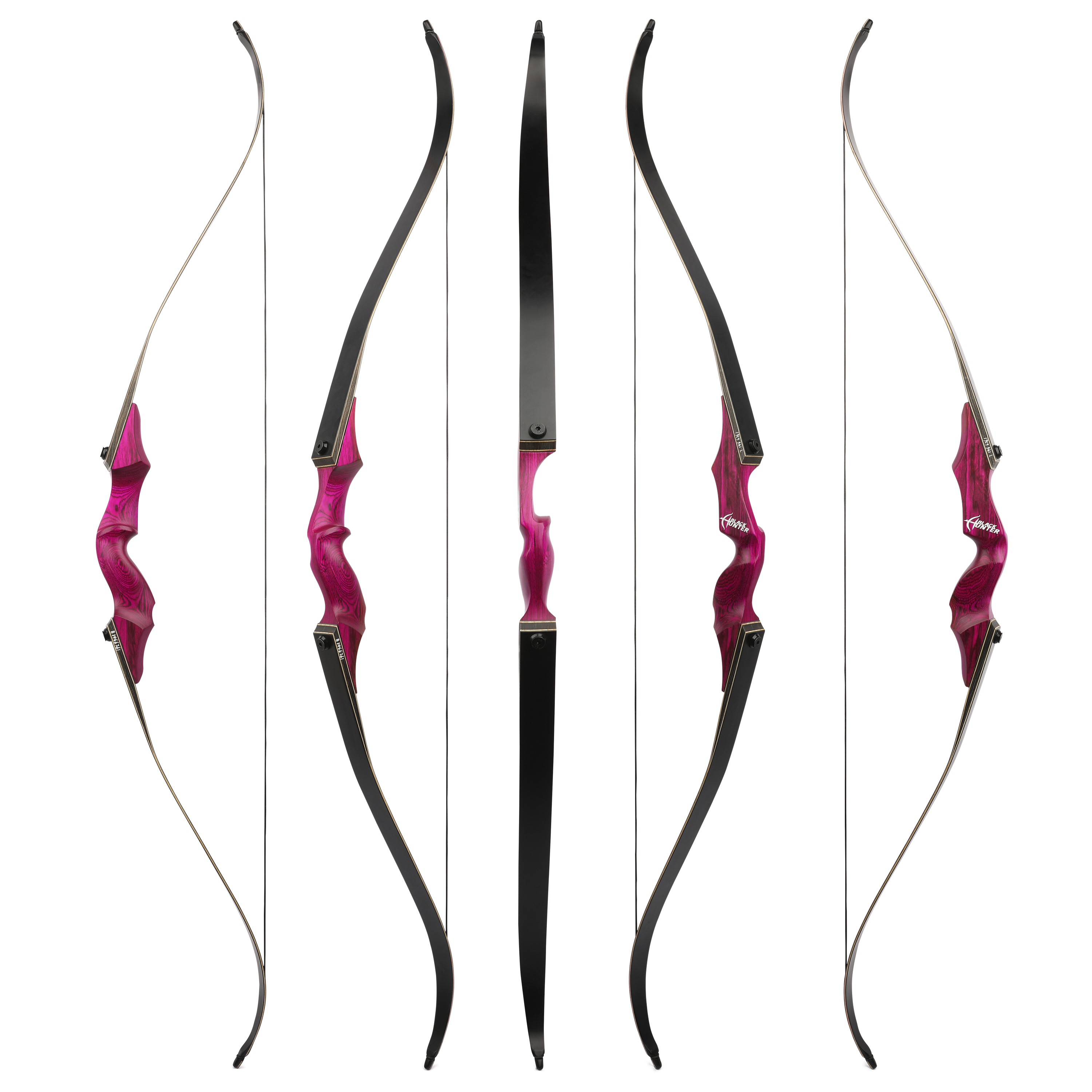 Blackhunter 60" Recurve Bow, 60 lbs, Purple, with Complete Archery Kit