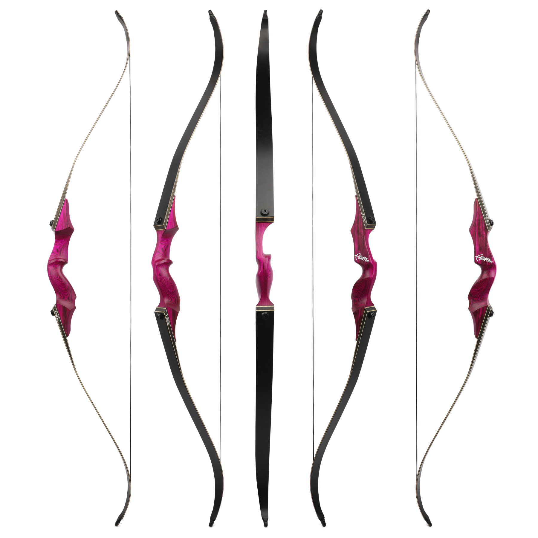 Blackhunter 60" Recurve Bow, 60 lbs, Purple, with Complete Archery Kit