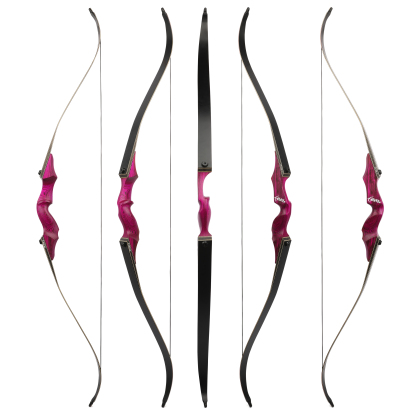 Blackhunter 60" Recurve Bow, 60 lbs, Purple, with Complete Archery Kit