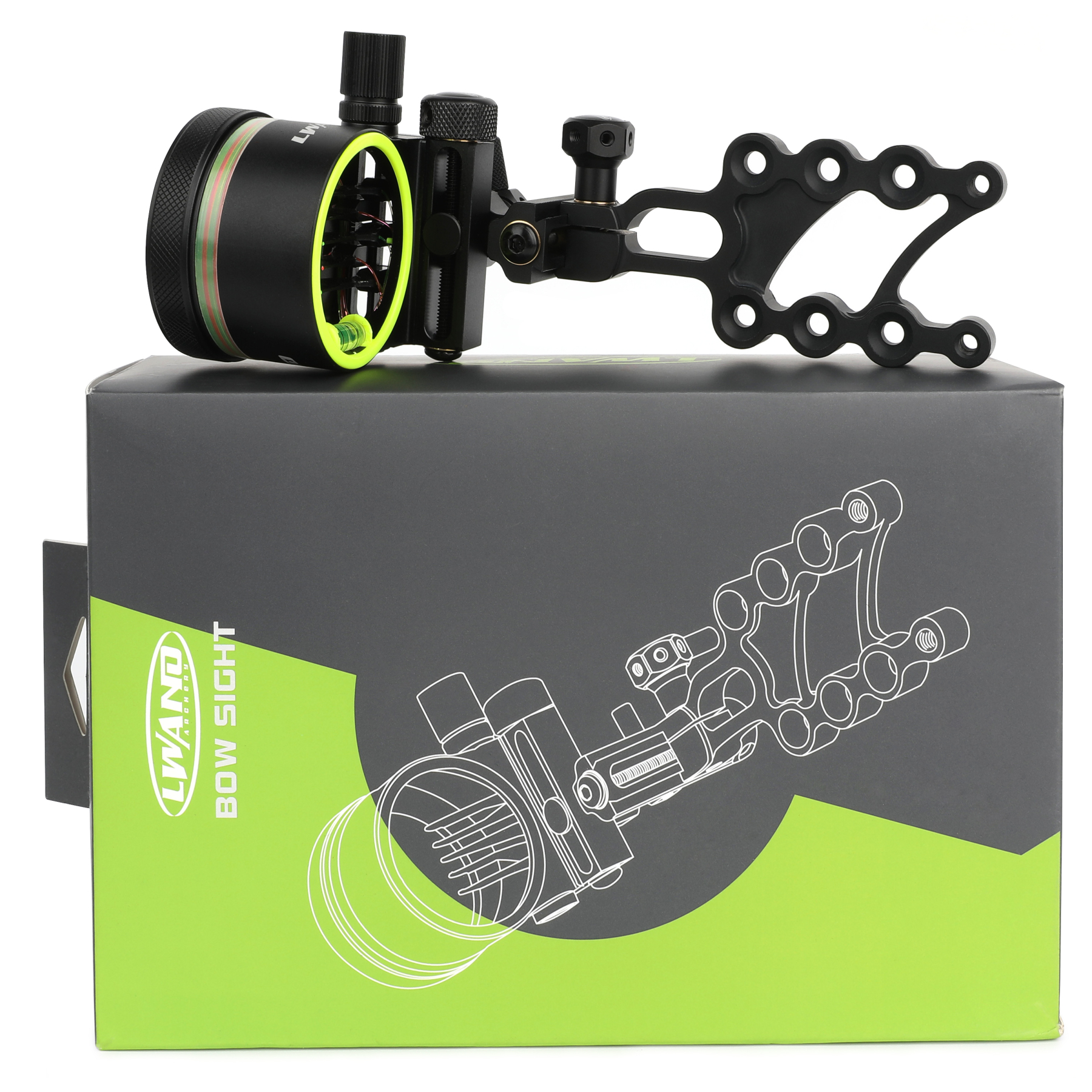 Compound Bow Sight, Right-Handed, CNC Alloy, 0.019" Fiber Optic, Micro-Adjustable