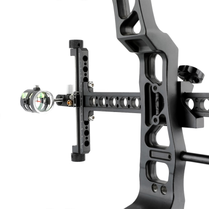TP8510 Compound Bow Sight - Adjustable, CNC Machined, with Micro-Adjustable Fiber Optic