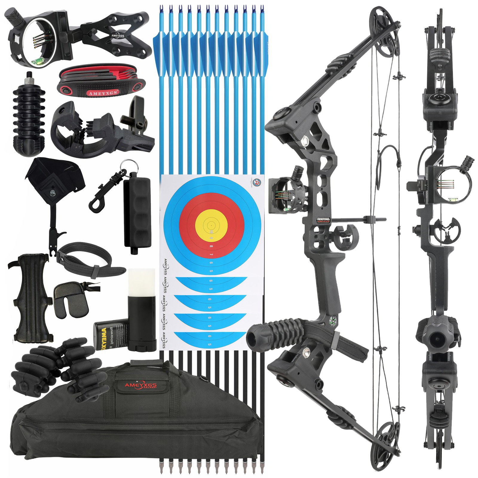 JUNXING ARCHERY Dragon X8 Compound Bow and Arrows Set