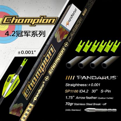 Pandarus Champion Series Pure Carbon Arrows  (12pcs)