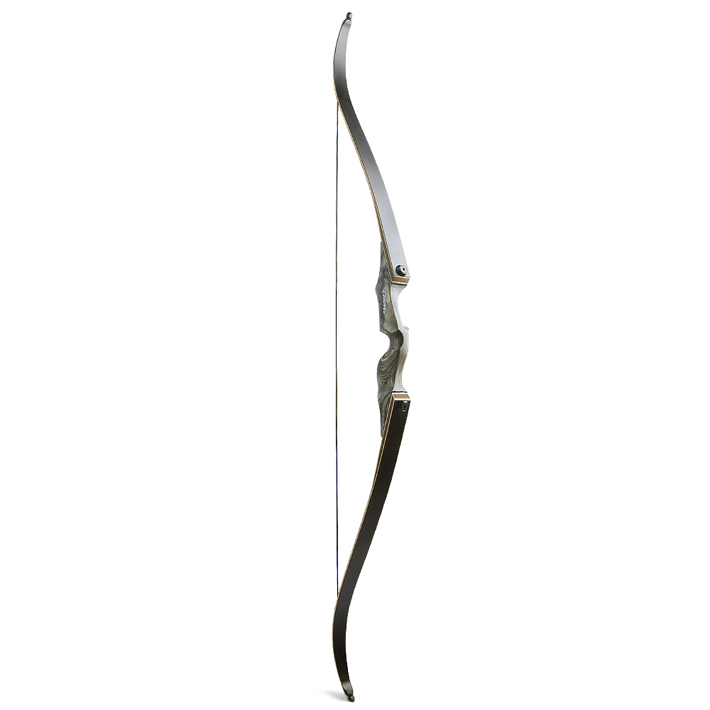 Black Hunter 60" Recurve Bow Set – Gray Laminated Bamboo Limbs
