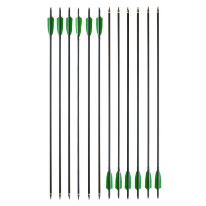 Clearance Sale 500 Spine 4" Shield Feathers Carbon Arrows (12pcs)