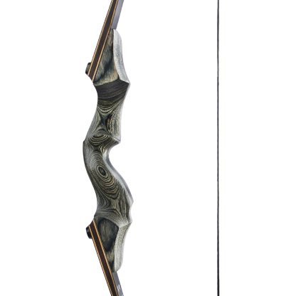 Black Hunter 60" Recurve Bow Set – Gray Laminated Bamboo Limbs