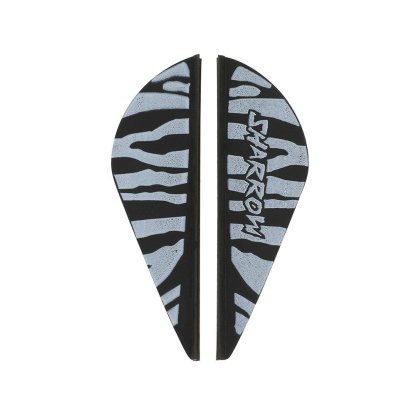 AME Archery Water Drop Zebra Print Rubber Feather – 2 Inch (50pcs)