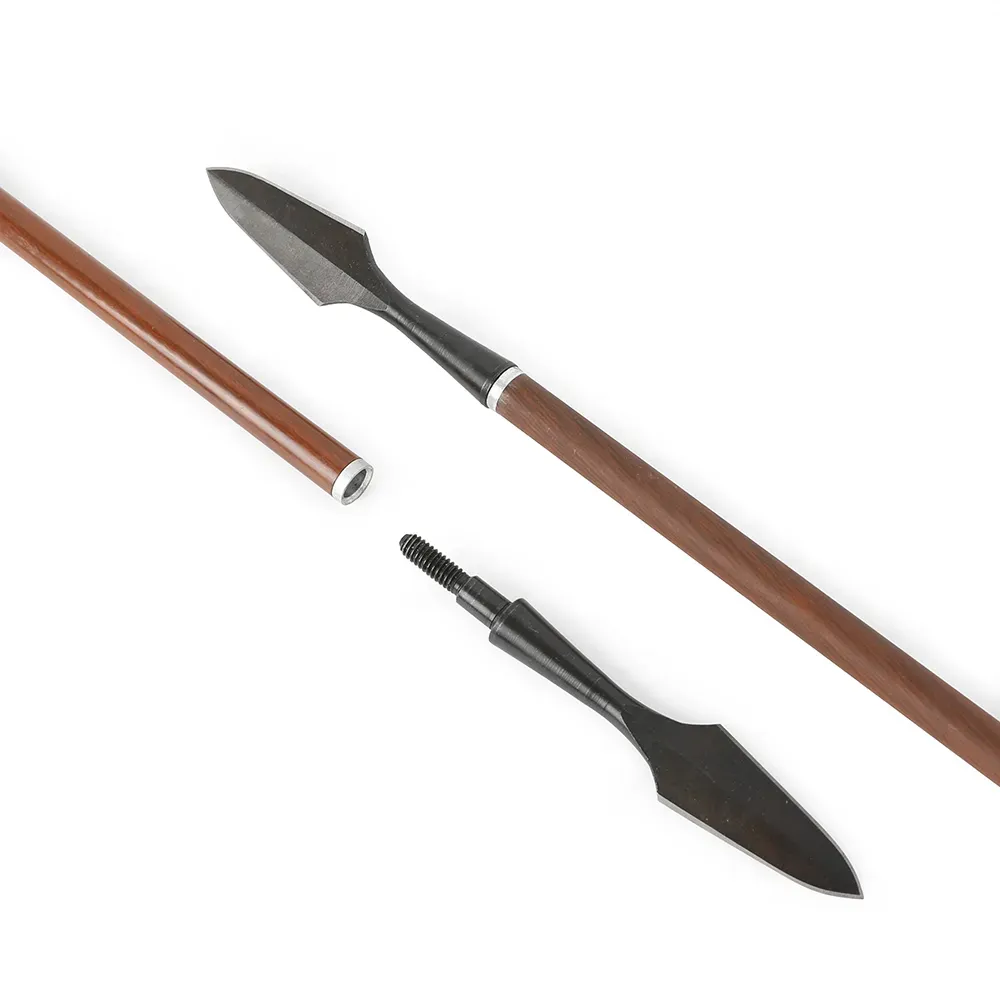 Black Steel Screw-In Points, 6pcs Set, High-Performance Archery Tips for Bow Hunting