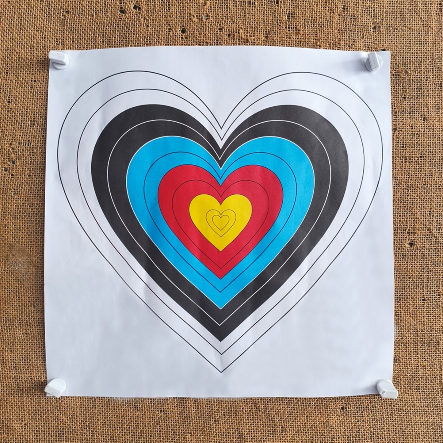 40cm Heart Archery Target Paper for Shooting Training