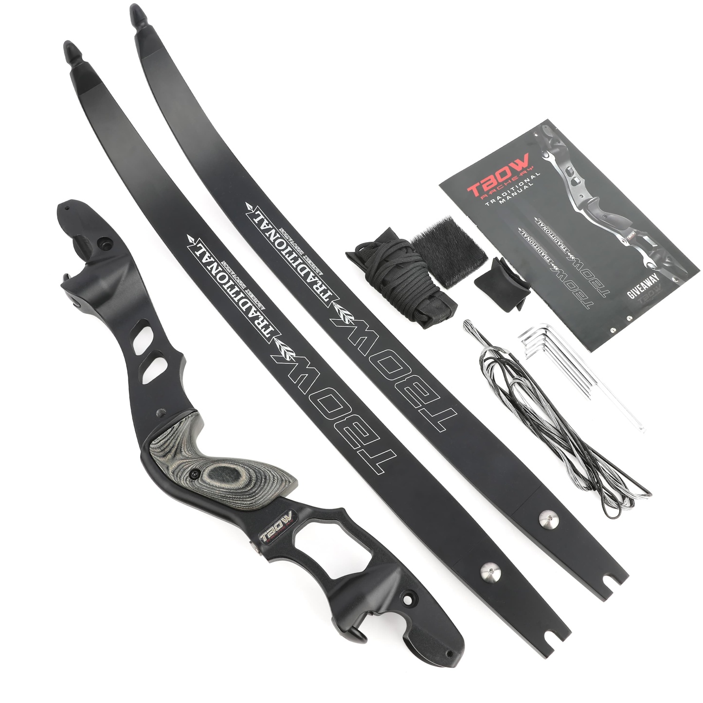 TBOW 62" ILF Recurve Bow Takedown Hunting Bow 25-60lbs