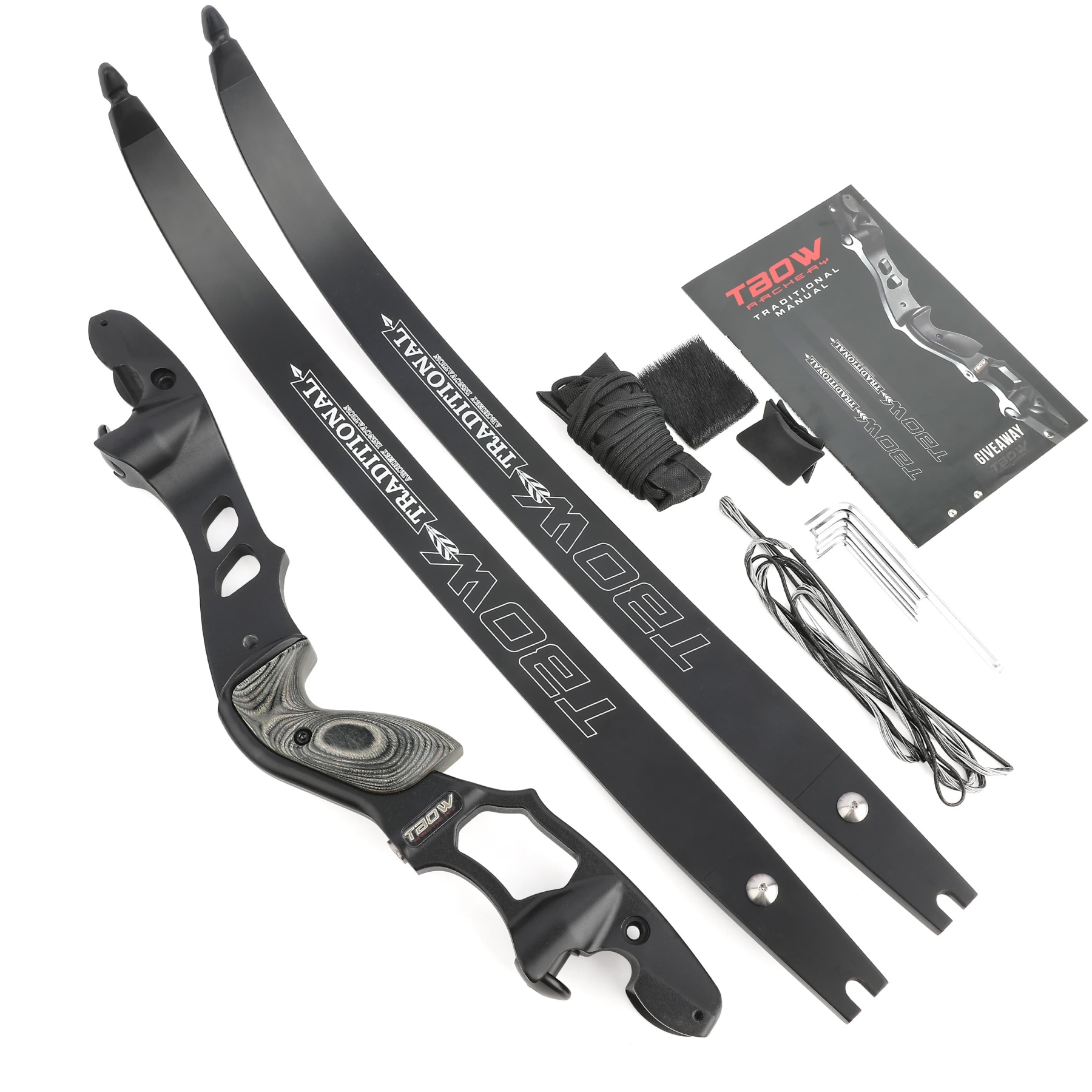 TBOW 62" ILF Recurve Bow Takedown Hunting Bow 25-60lbs