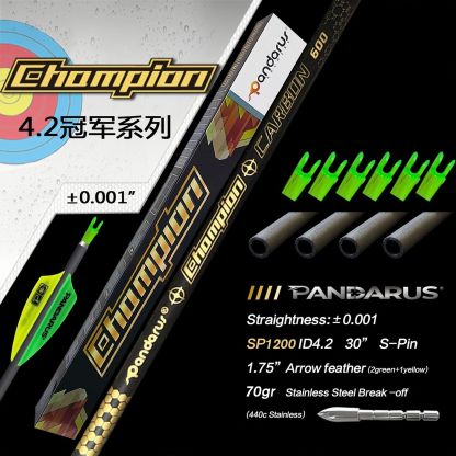 Pandarus Champion Series Pure Carbon Arrows  (12pcs)