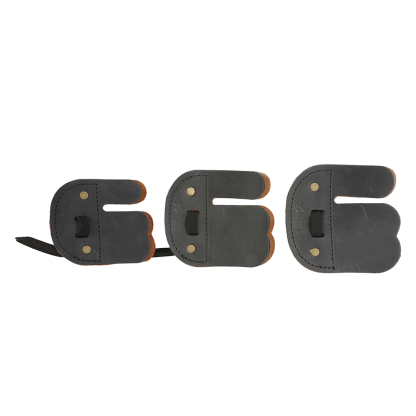 AME ARCHERY AH6 Leather Archery Finger Tab (RH/LH) – 3D Fit Dual-Layer Design, Adjustable Strap