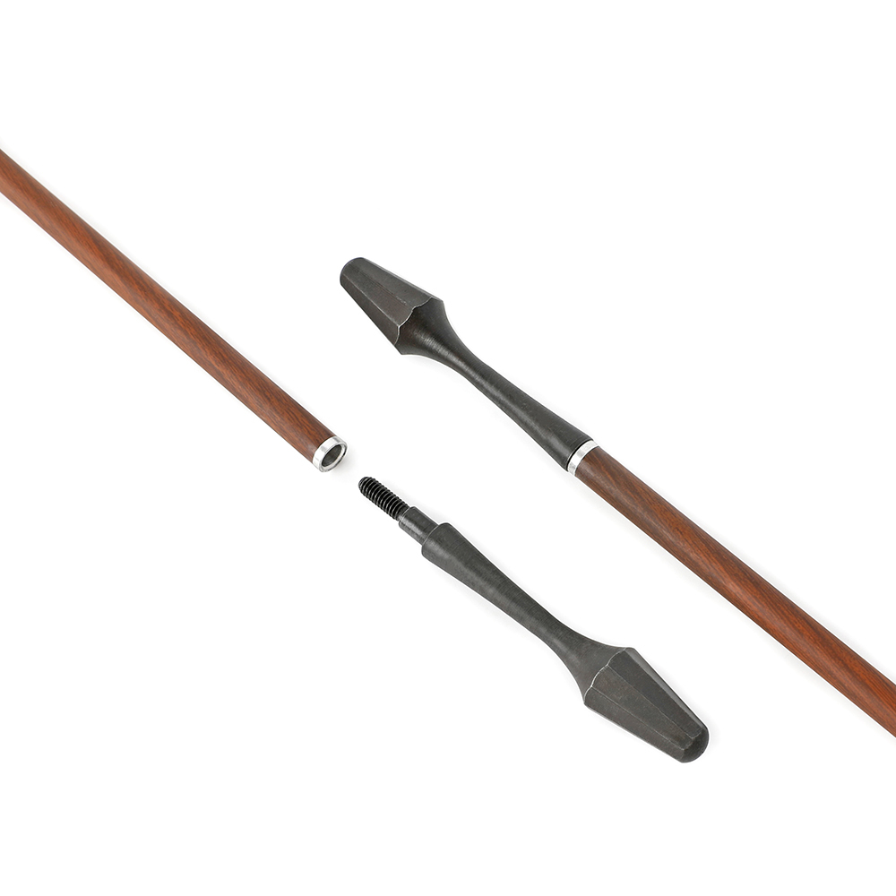 Black Steel Screw-In Points, 6pcs Set, High-Performance Archery Tips for Bow Hunting