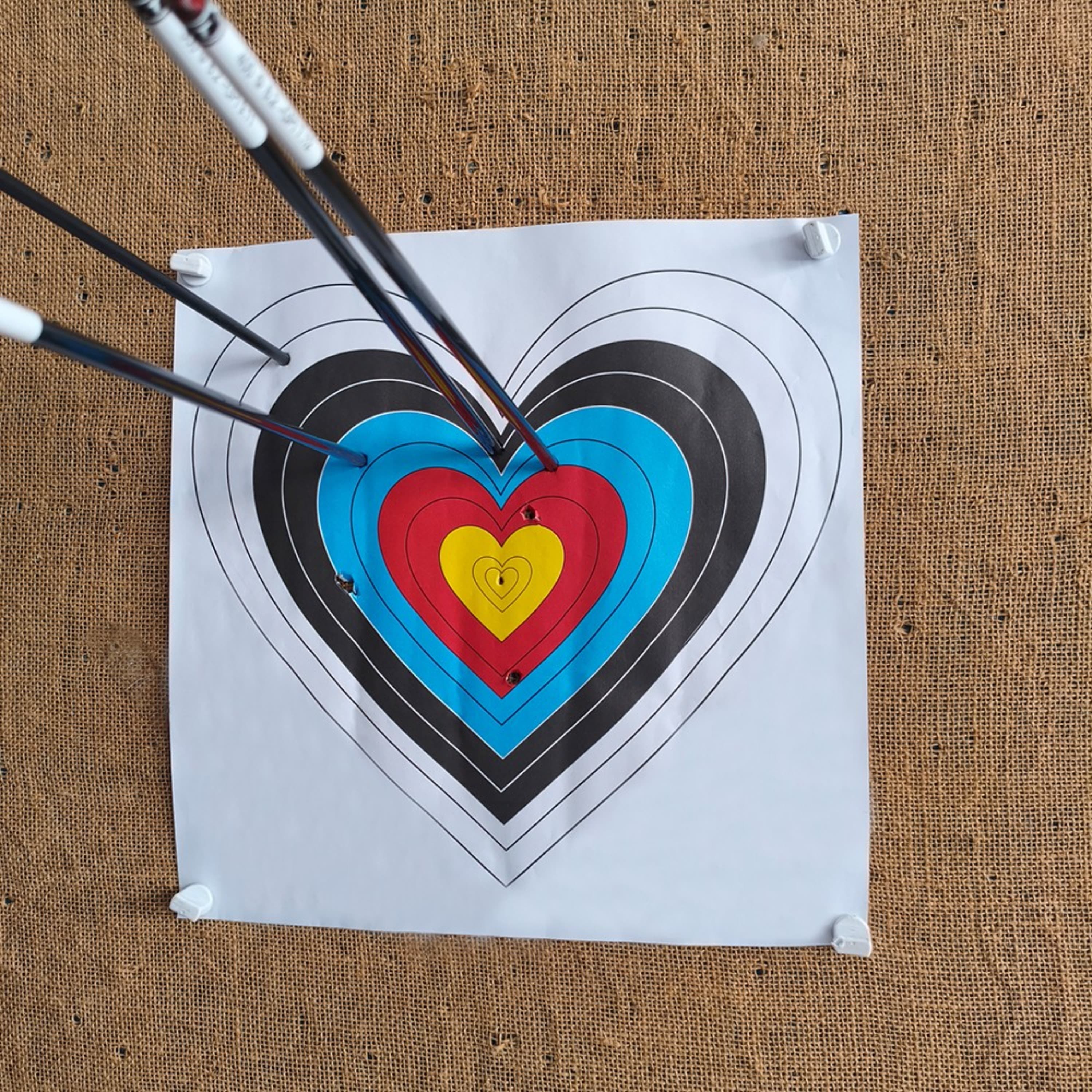 40cm Heart Archery Target Paper for Shooting Training