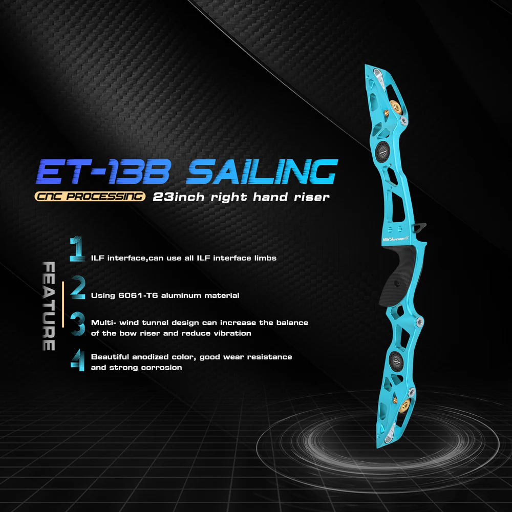 ET-13B RH ILF 23inch Recurve Bow Risers for Right Hand Left Hand