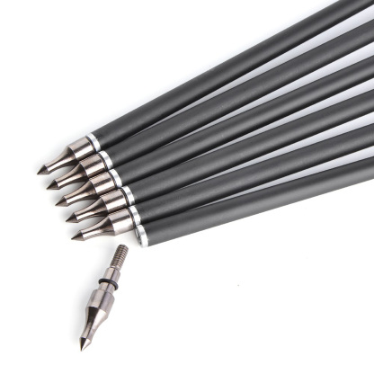 AME ARCHERY Spine500 Mixed Carbon Arrows Natural Feathers (12pcs)