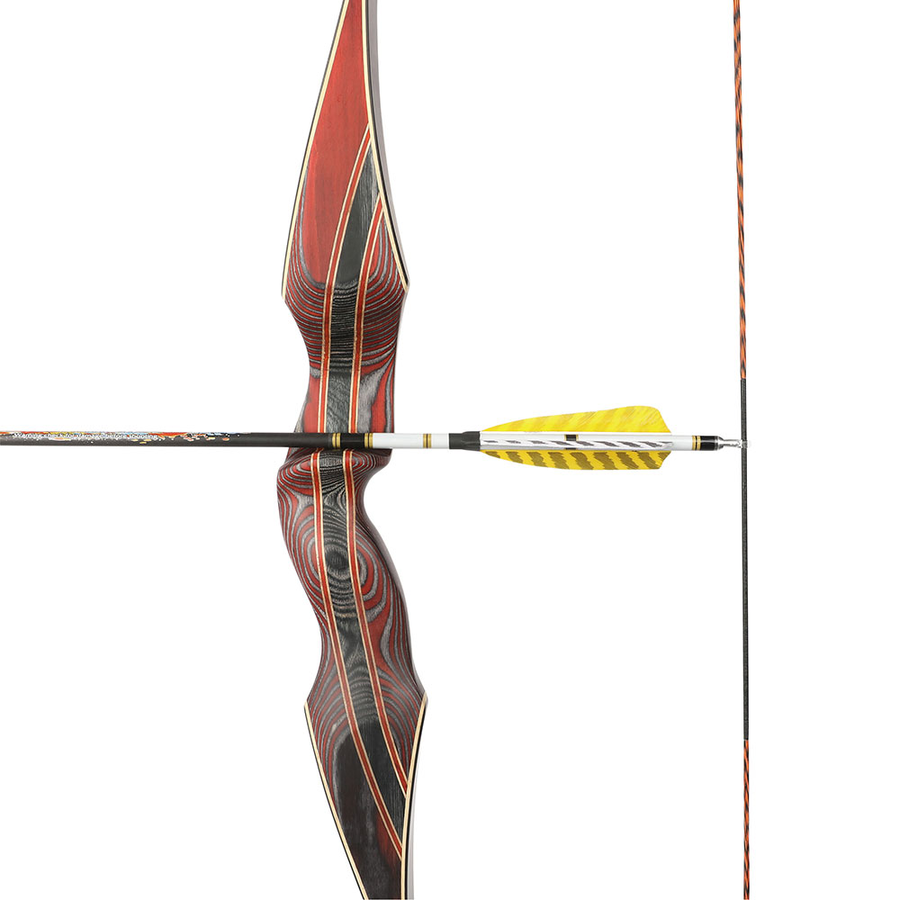 64" Traditional Recurve Bow Set 30-60lbs Archery Longbow