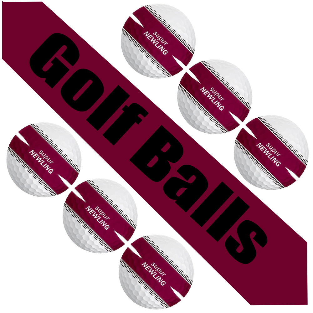 6X Rubber Golf Ball Practice Training Driving Range Indoor Outdoor 