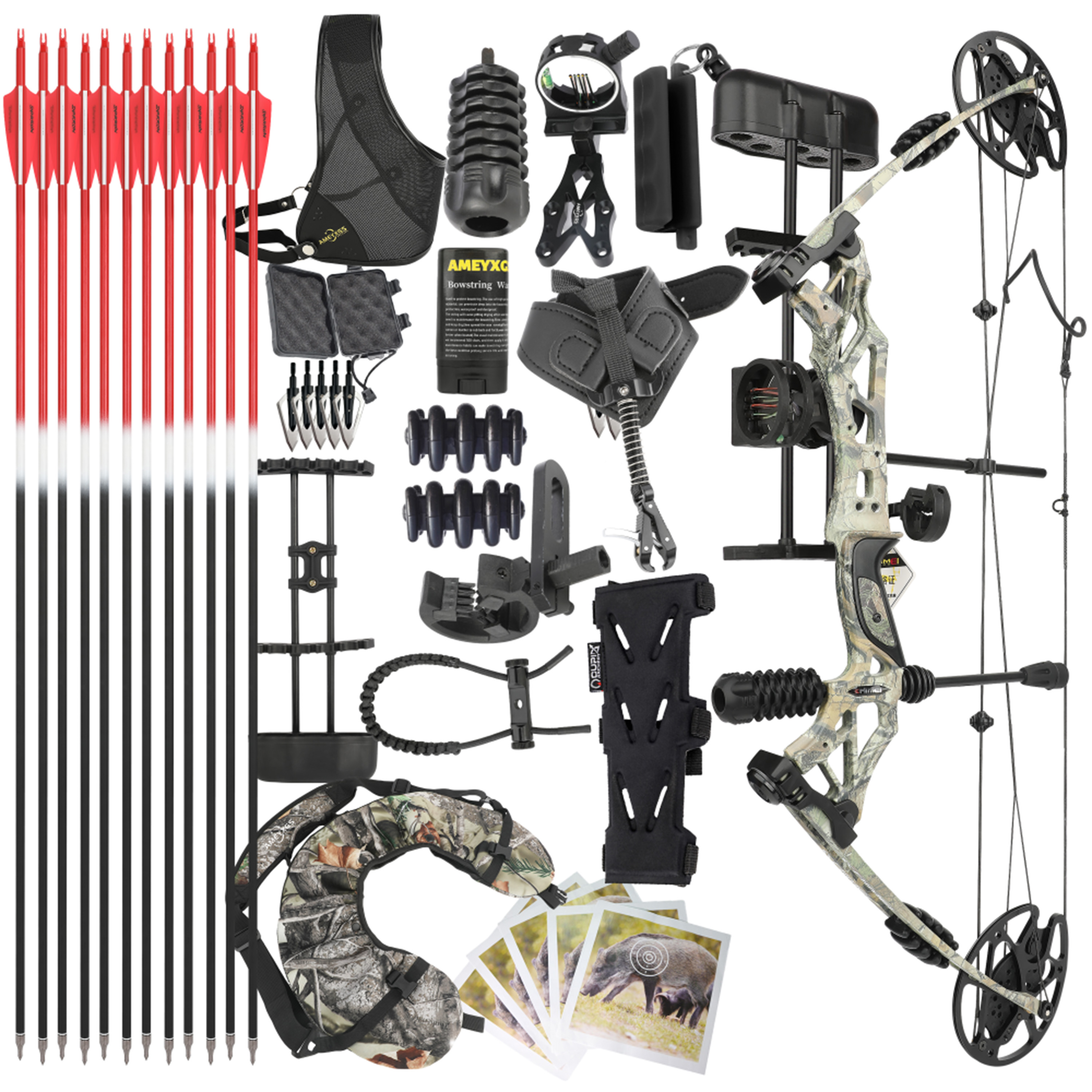 KAIMEI HAN Compound Bow 30-60lbs High-Speed 320fps Archery Set