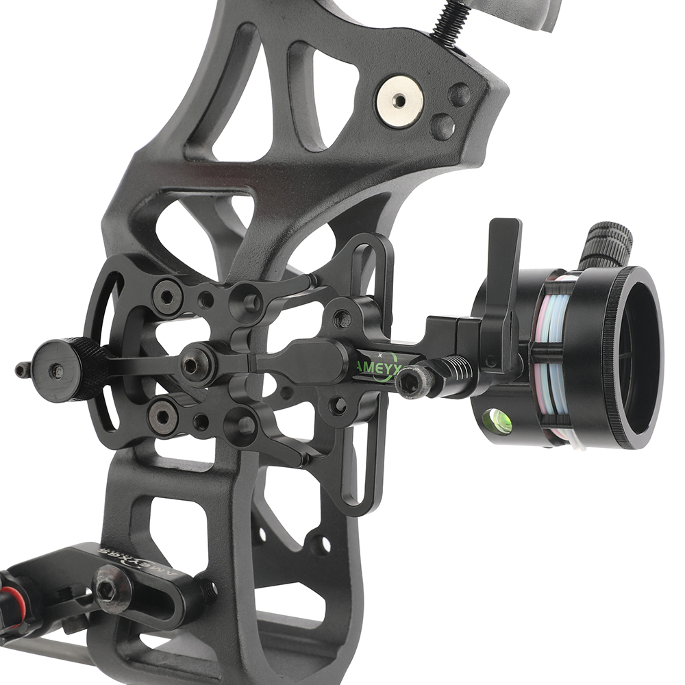 AME Dual-Pin Lever Sight – CNC Aluminum Adjustable Bow Sight with Fiber Optics