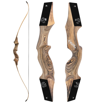 BLACK HUNTER  Takedown Recurve Bow – 60", 20–60lbs, Transparent Fiberglass Bamboo Core, Techwood Riser
