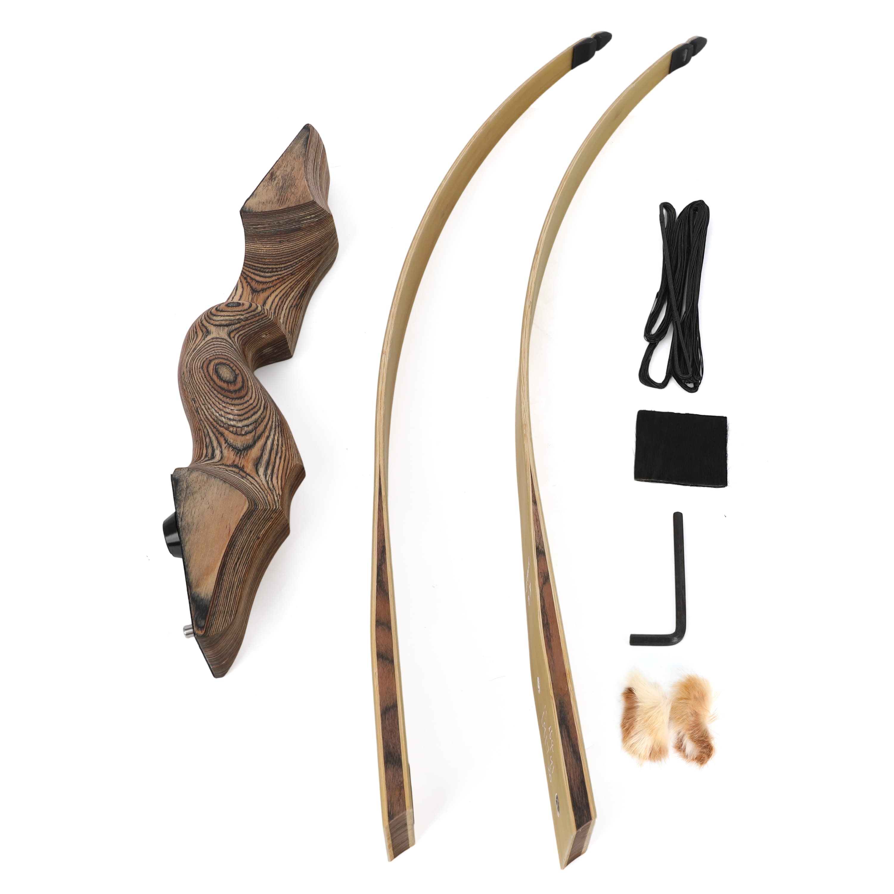 Black Hunter 60'' Archery Longbow Set Hunting 20-60lbs