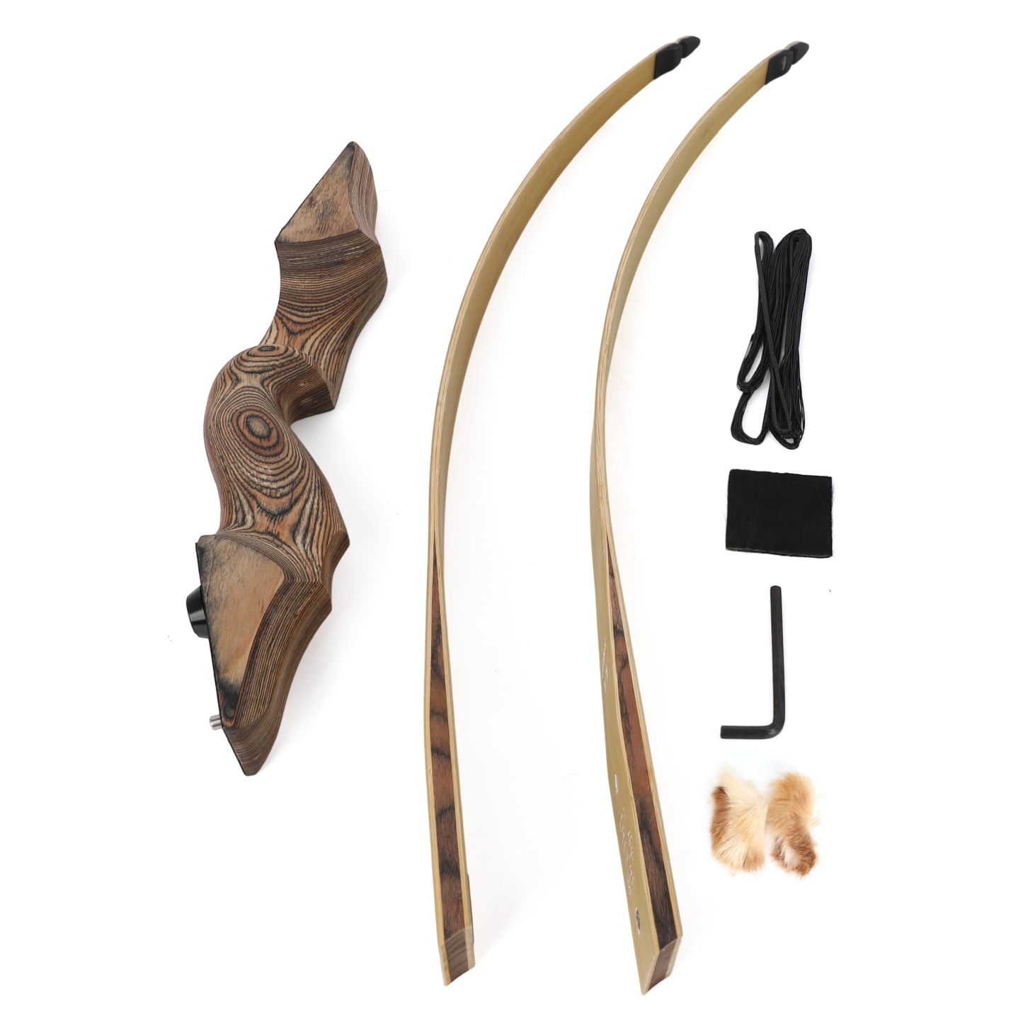 Black Hunter 60'' Archery Longbow Set Hunting 20-60lbs