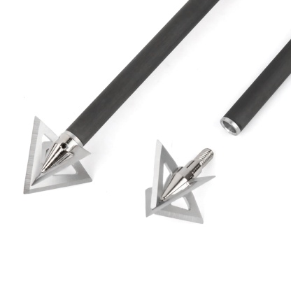 12X Archery Arrowhead 100gr Broadhead Screw-in Bow Hunting Shooting 