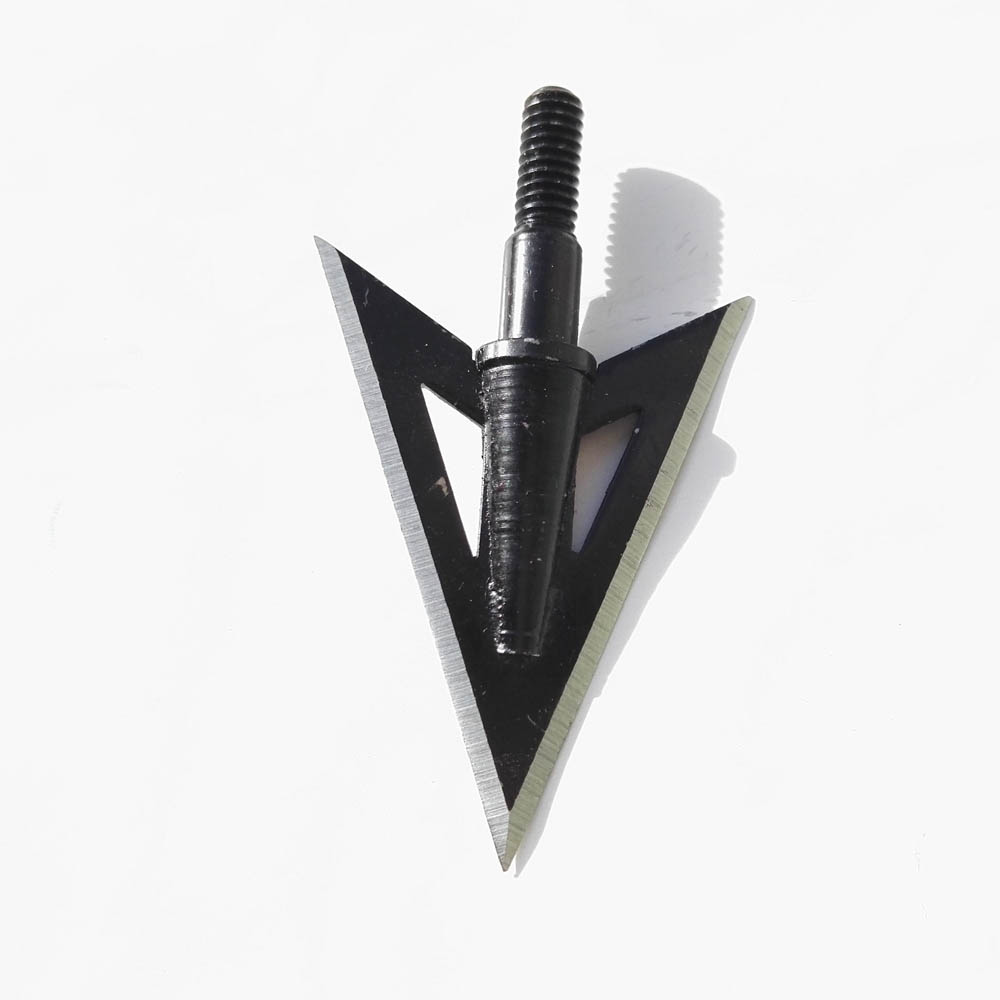 Fixed 2-Blade Broadheads, 100 Grain, 1.07" Cutting Diameter, 12pcs, Metal Hunting Tips