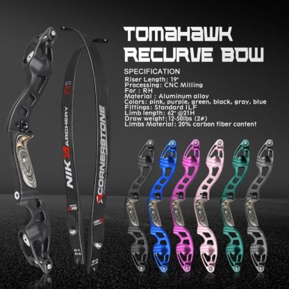 NIKA ET‑10 Tomahawk 62" ILF Hunting Recurve Bow Arrows Kit RH/LH