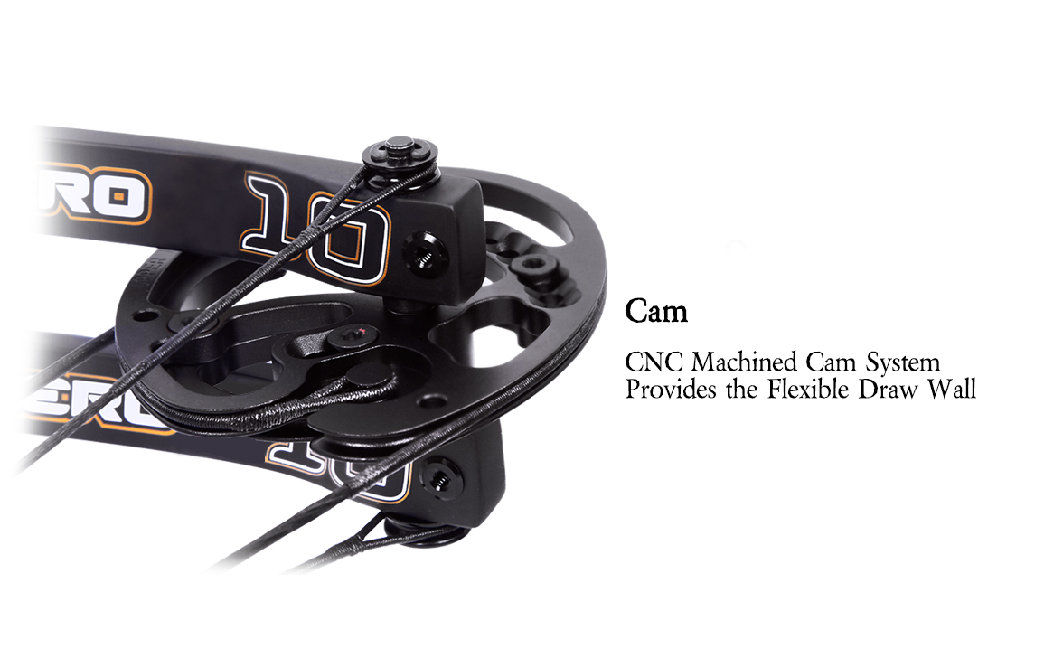 Sanlida Archery 37” Hero 10 II Target Compound Bow (Flexible Draw Wall Edition) Small Cam
