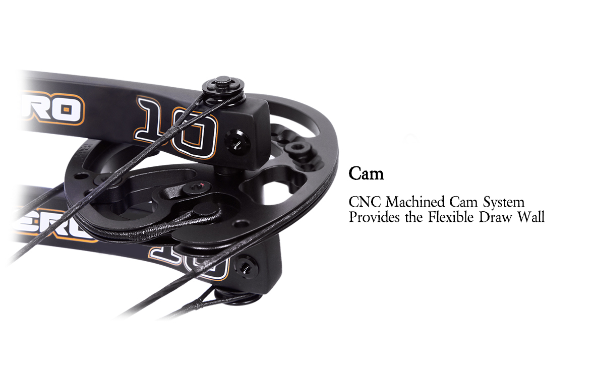 Sanlida Archery 37” Hero 10 II Target Compound Bow (Flexible Draw Wall Edition) Small Cam