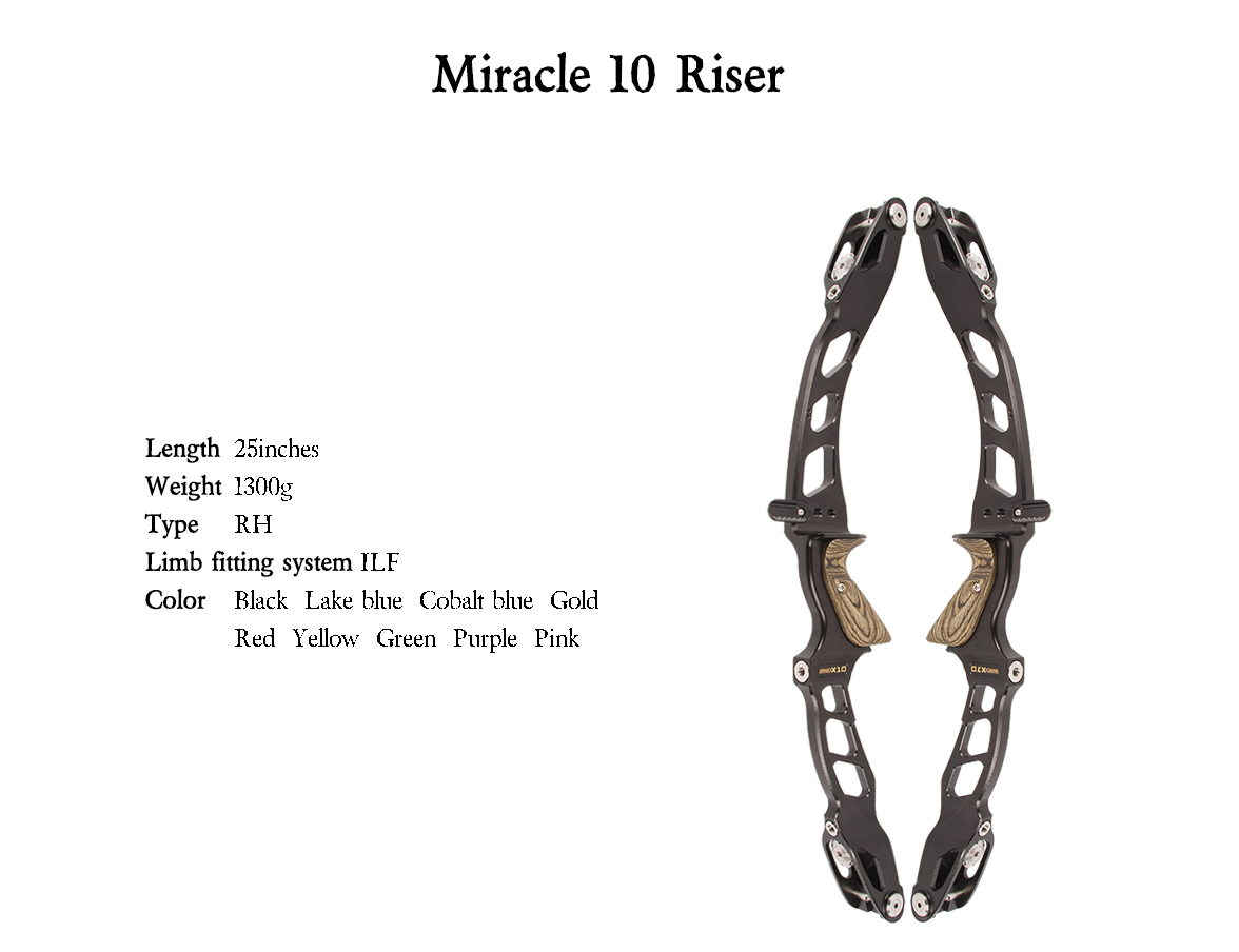 SANLIDA Miracle 10 ILF Target Recurve Bow Kit Black