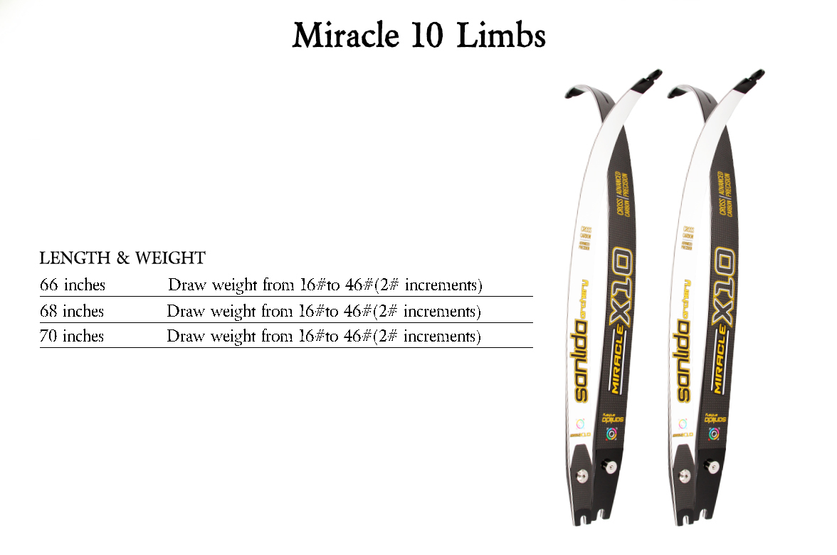 SANLIDA Miracle 10 ILF Target Recurve Bow Kit Black