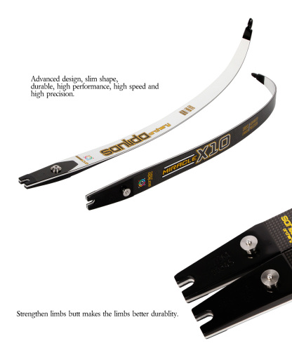 SANLIDA Miracle 10 ILF Target Recurve Bow Kit Black