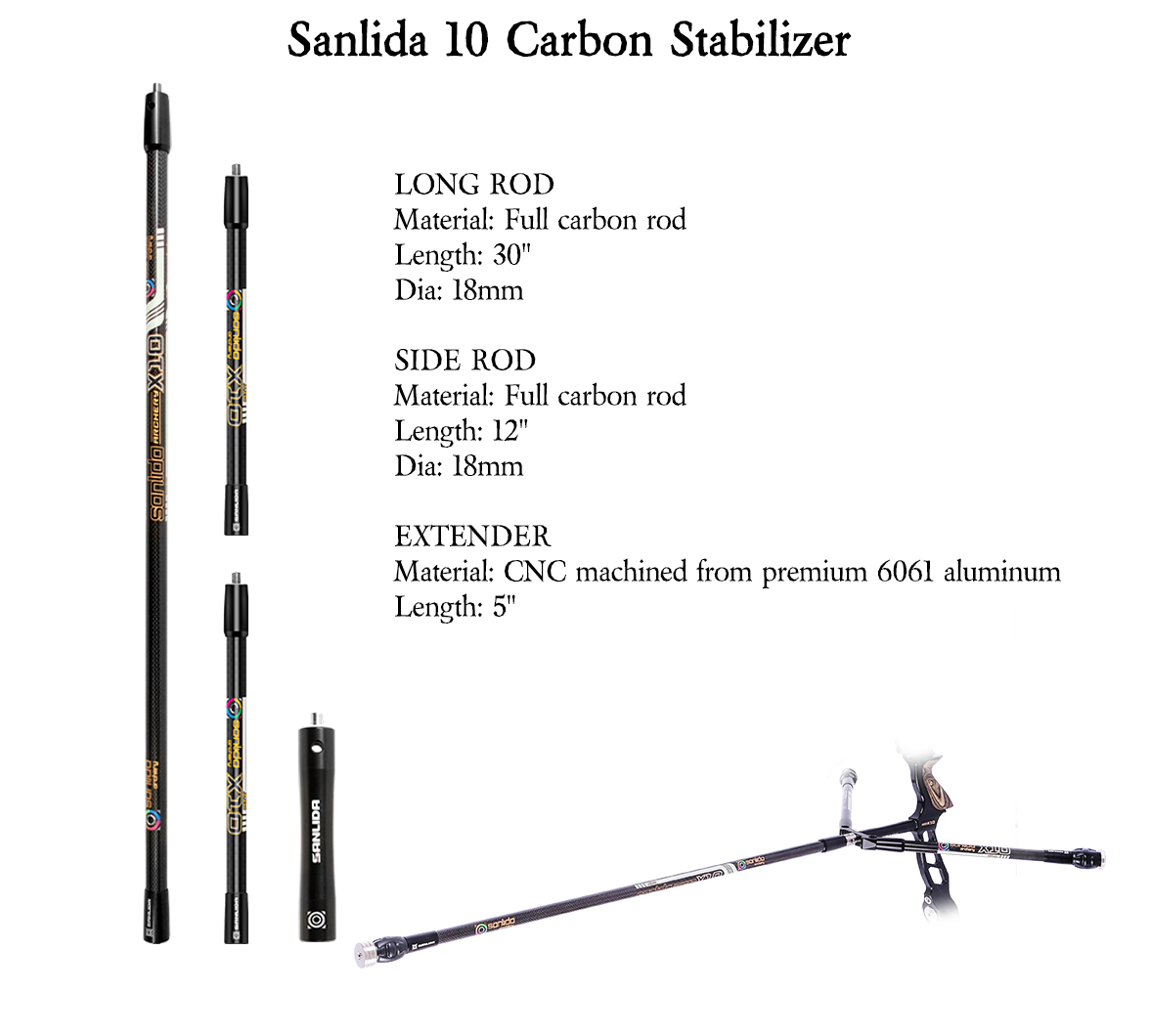 SANLIDA Miracle 10 ILF Target Recurve Bow Kit Black