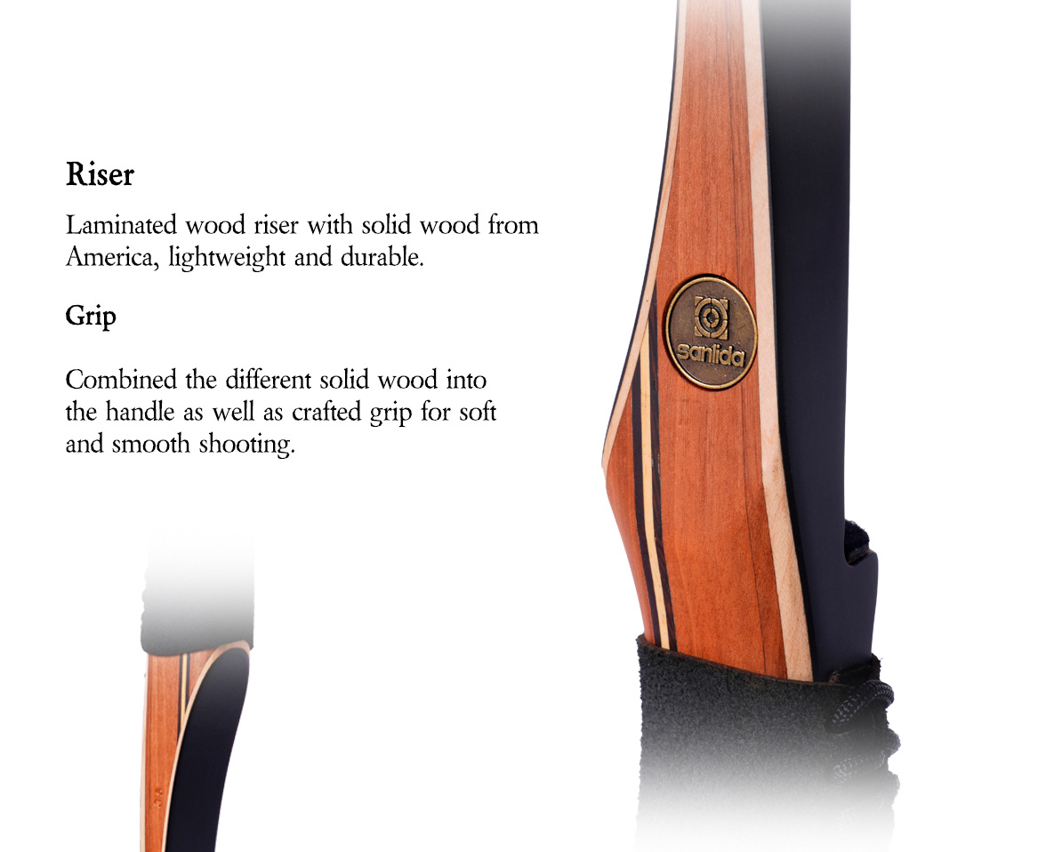 SANLIDA ARCHERY Royal X8 68" Traditional Longbow Wood Hunting Bow Kit