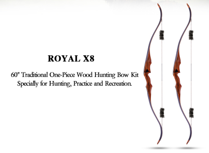 SANLIDA ARCHERY Royal X8 60" Traditional One-Piece Wood Hunting Bow Kit