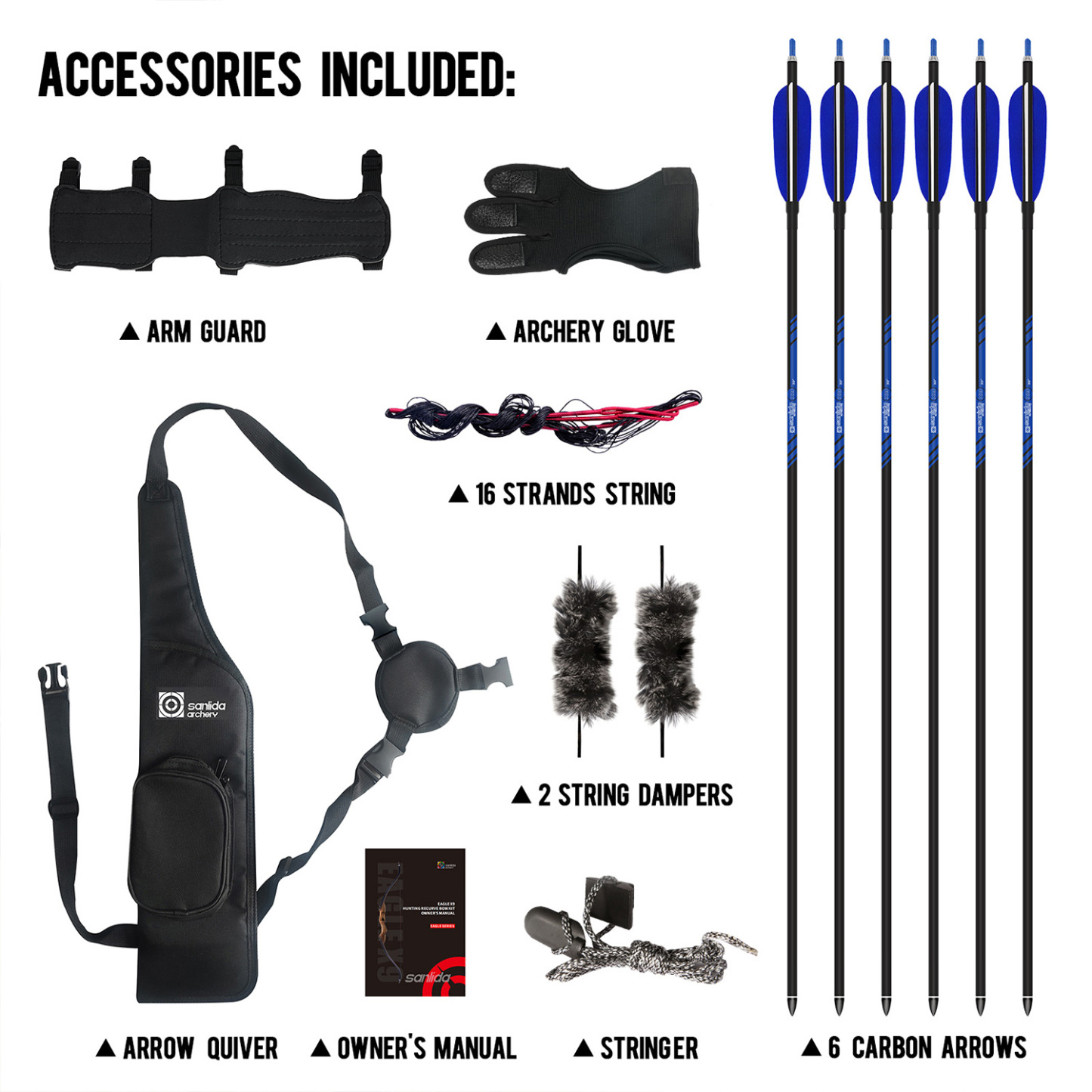 SANLIDA Eagle X9 58" Standard Takedown Hunting Bow Kit