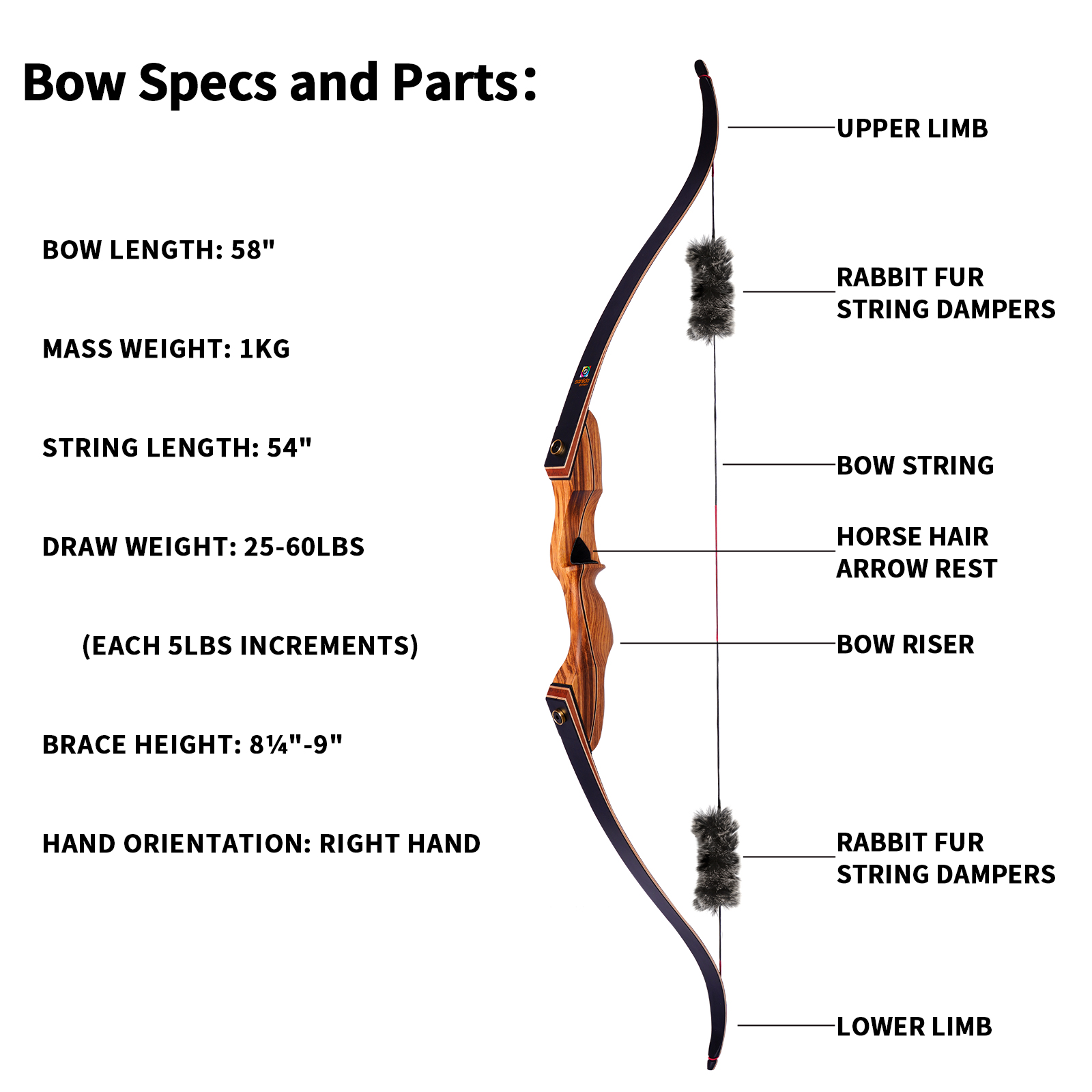 SANLIDA Eagle X9 58" Standard Takedown Hunting Bow Kit