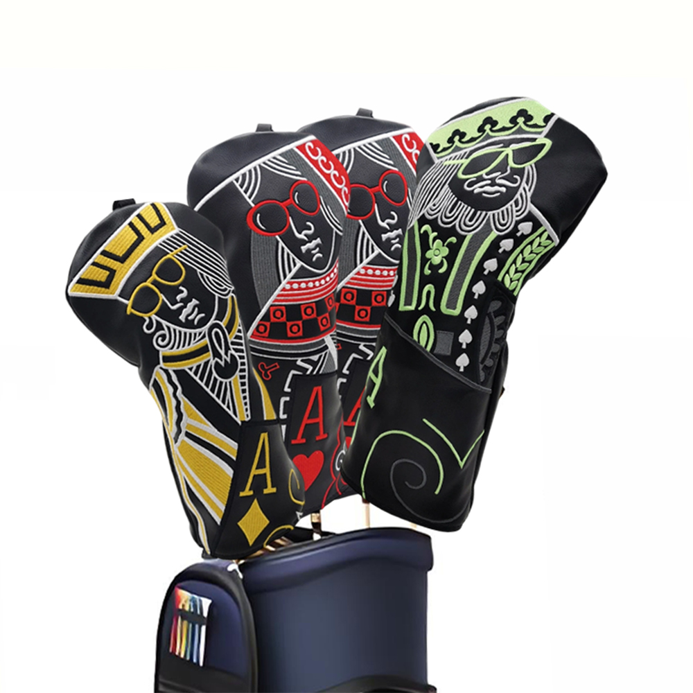 Golf Club Headcovers Driver Fairway Woods PU Waterproof Push Rod