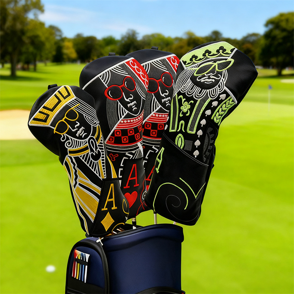 Golf Club Headcovers Driver Fairway Woods PU Waterproof Push Rod