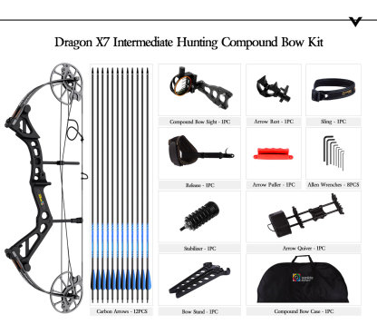 SANLIDA ARCHERY Dragon X7 Intermediate Hunting Compound Bow  Kit