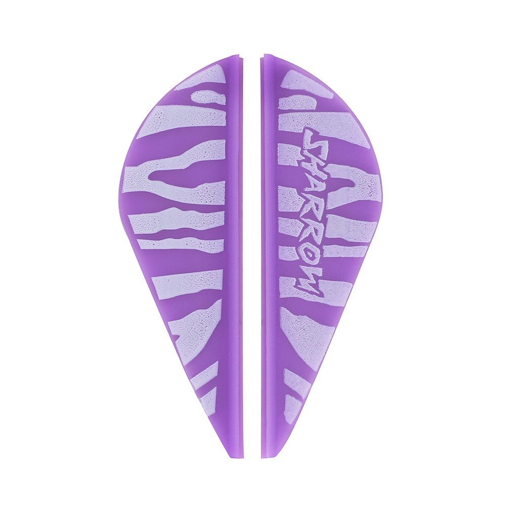 AME Archery Water Drop Zebra Print Rubber Feather – 2 Inch (50pcs)