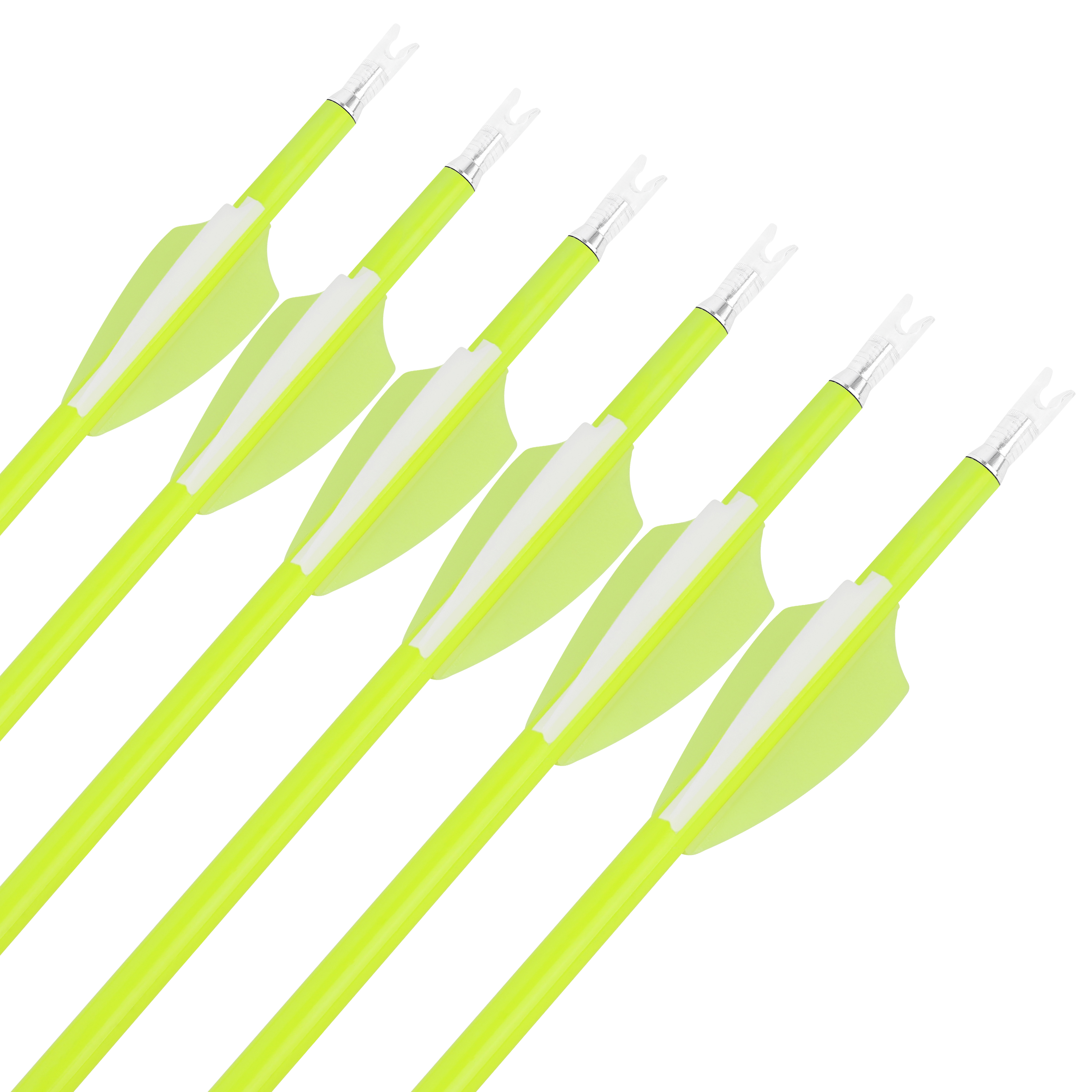 1500 Spine Mixed Carbon Arrows 30" with Yellow Fletching 12-Pack