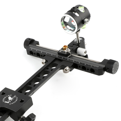 TP8510 Compound Bow Sight - Adjustable, CNC Machined, with Micro-Adjustable Fiber Optic
