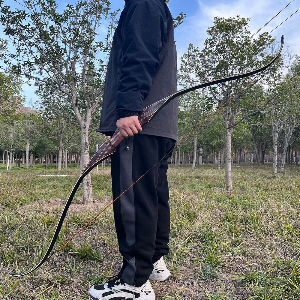 64" Traditional Recurve Bow Set 30-60lbs Archery Longbow